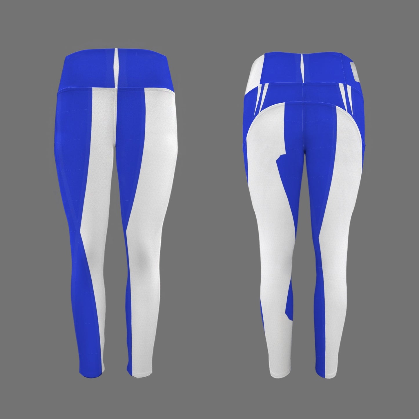 Blue and White Comp 2 - Leggings
