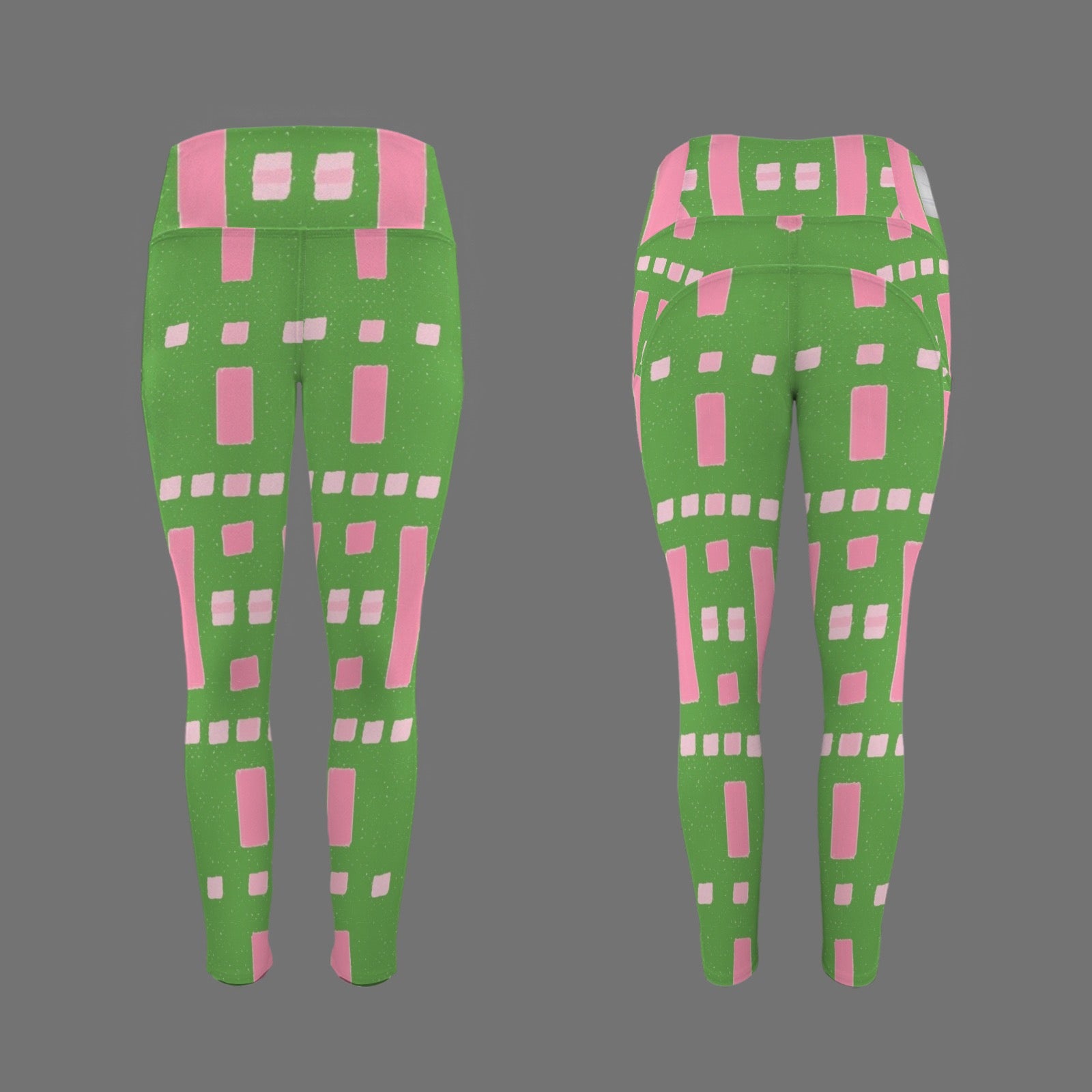 Pink and Green Tok - Leggings