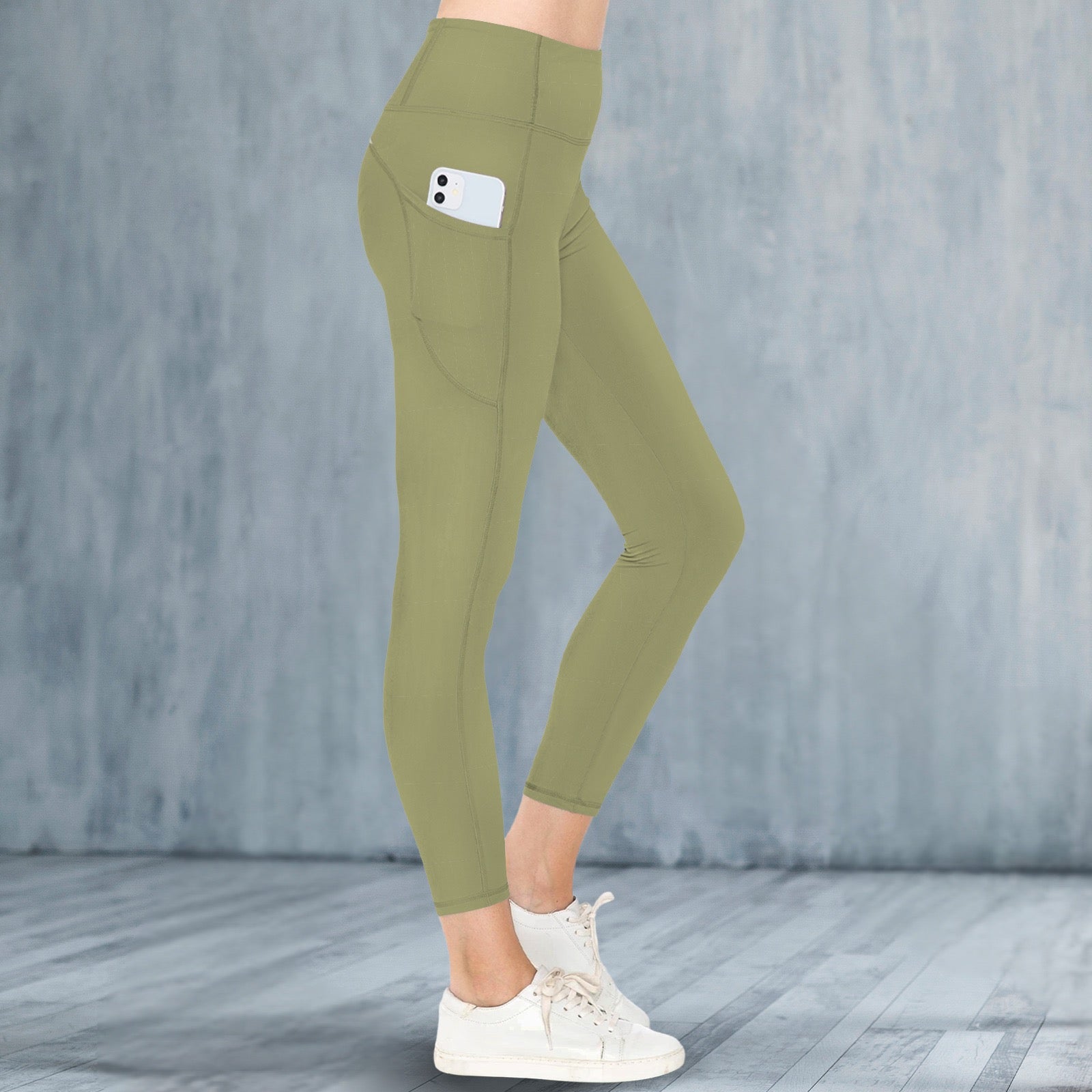 Olive Leggings - Smooth Landing Logo