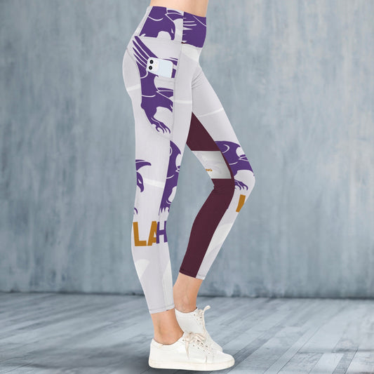 Wine and Smooth Landing Logo Leggings