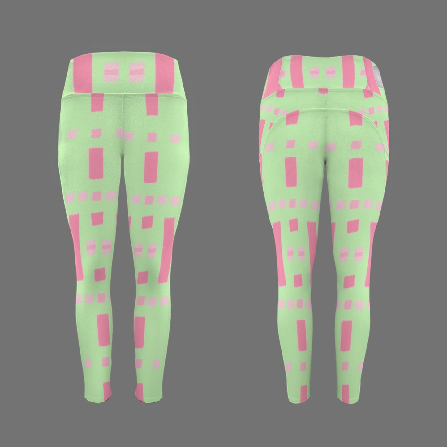 Pink and Green Tok 2 - Leggings