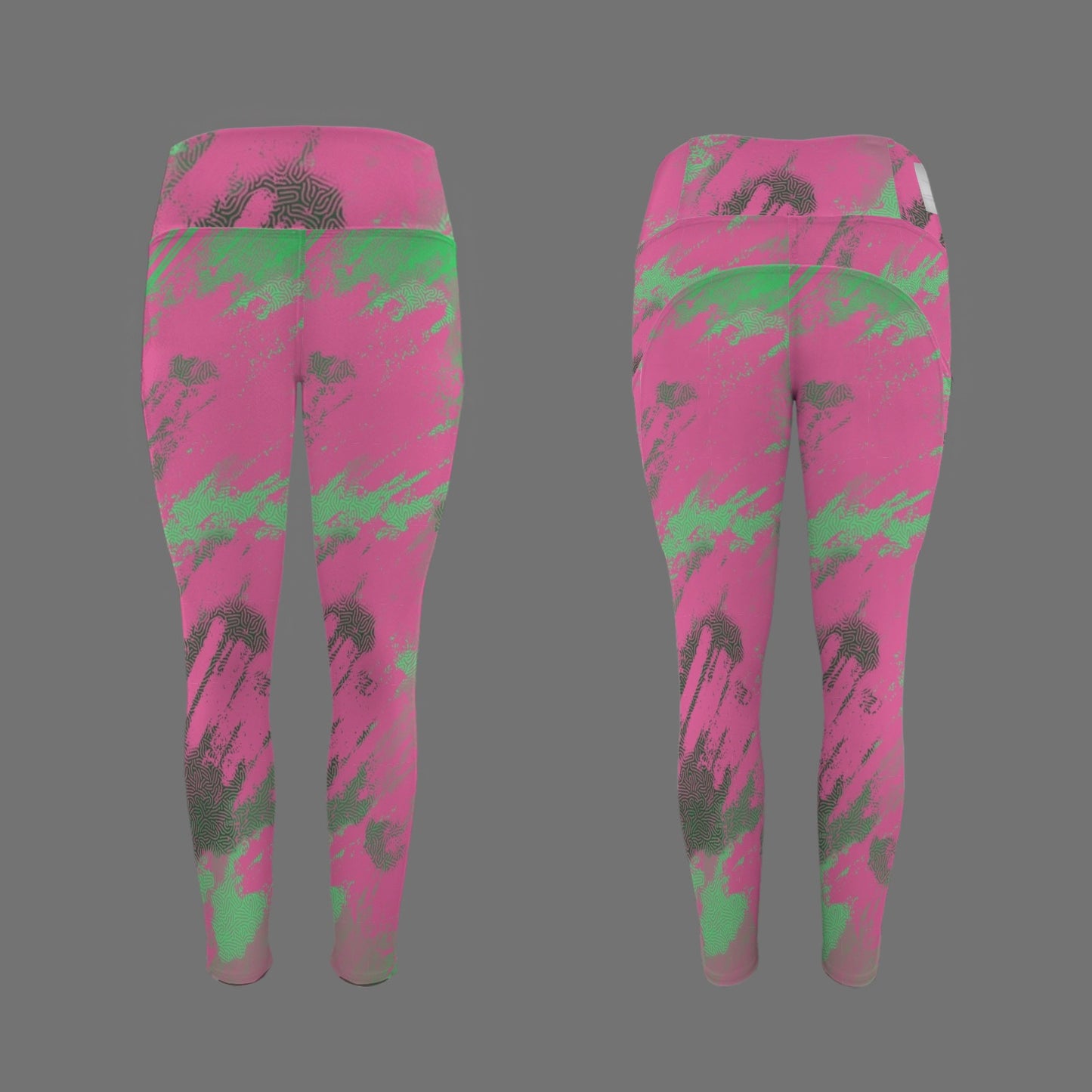 Pink and Green 51 - Leggings