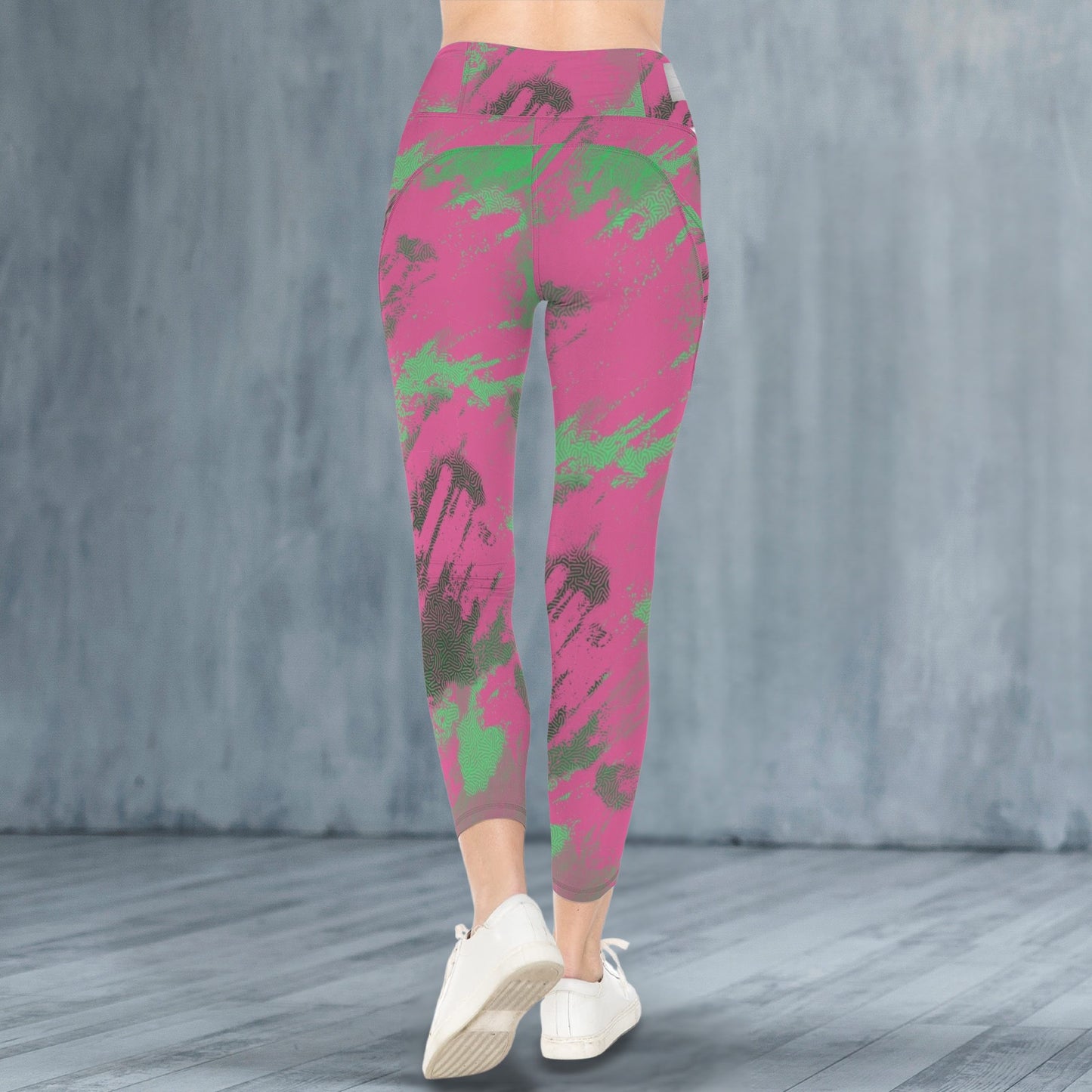 Pink and Green 51 - Leggings