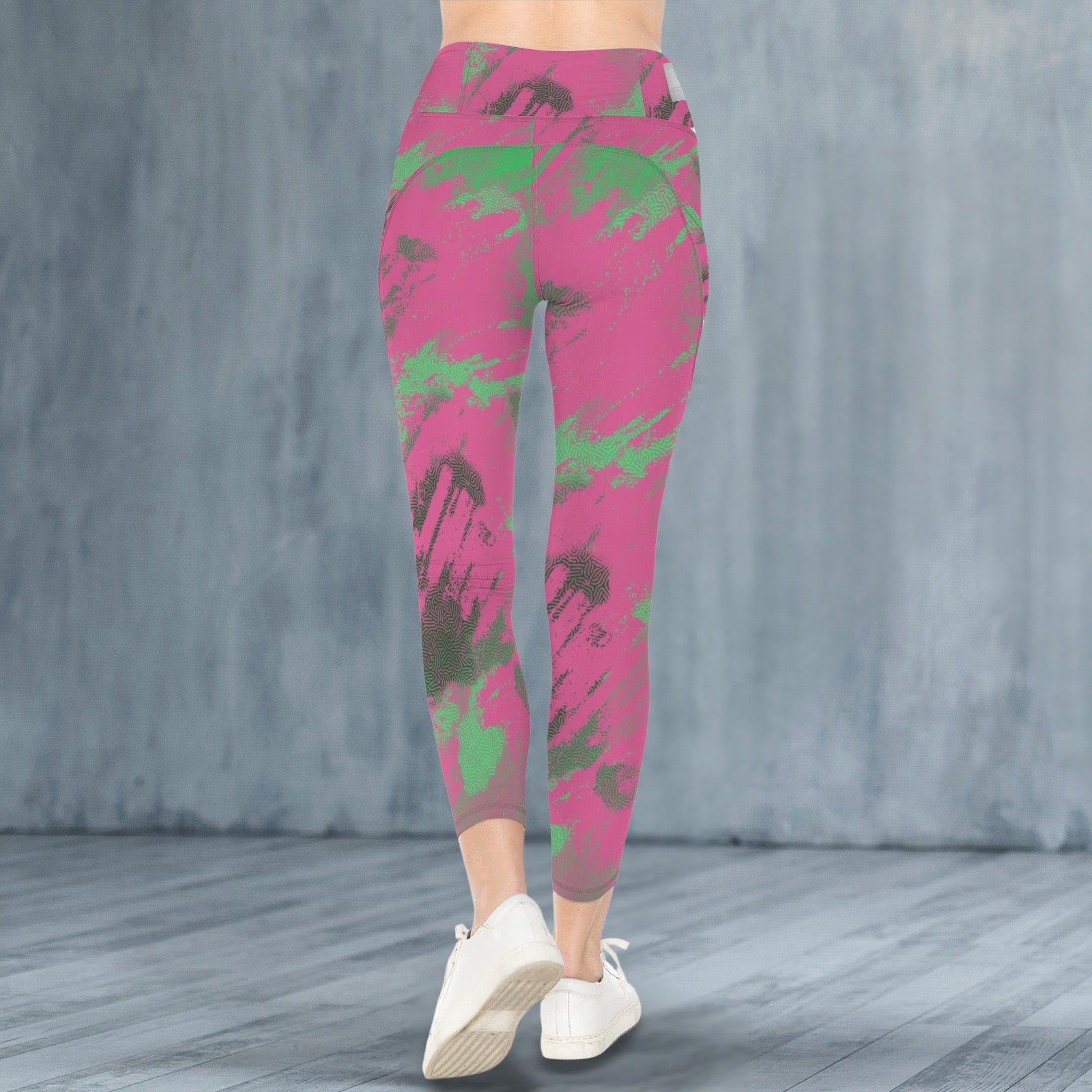 Pink and Green 51 - Leggings