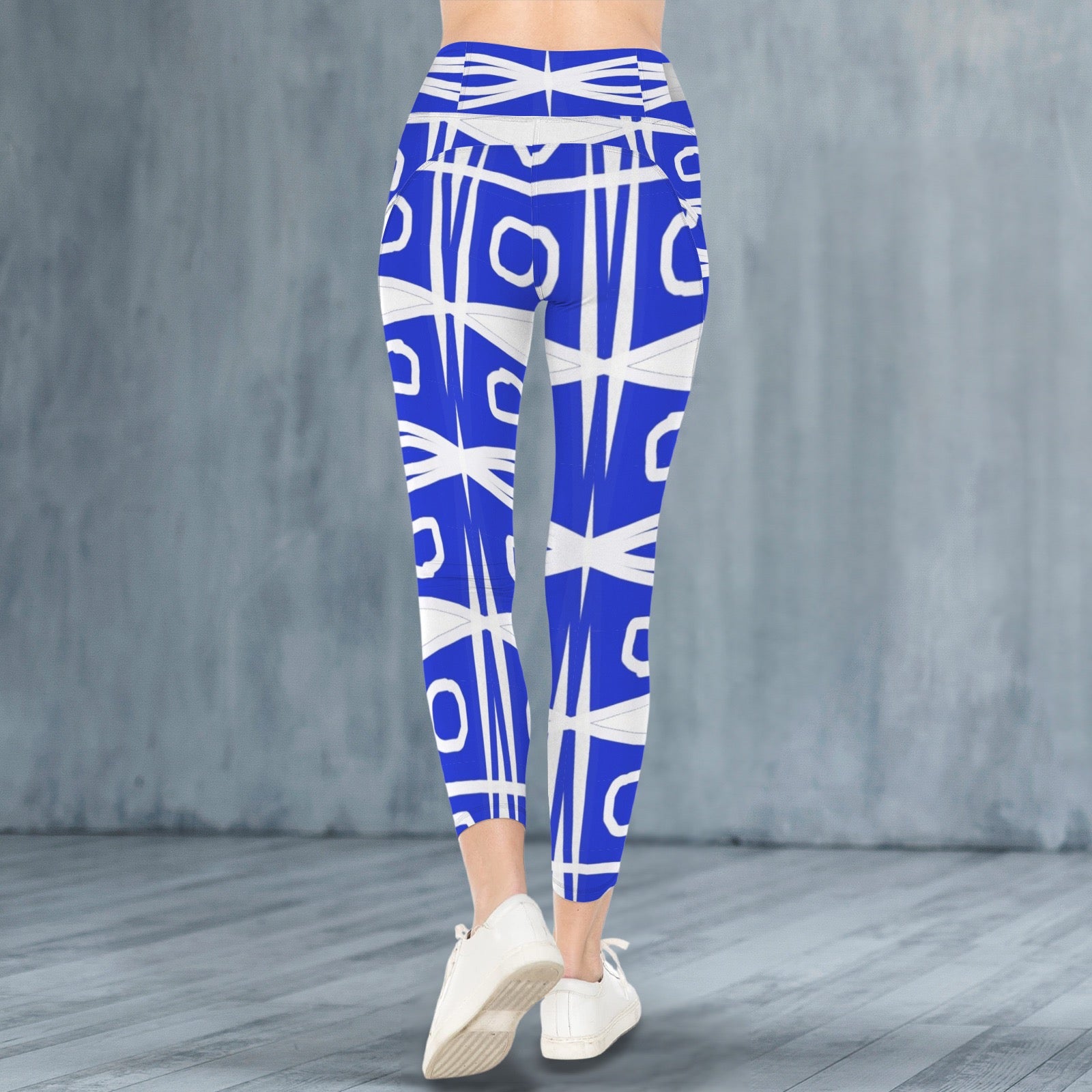 Blue and white 3 - Leggings