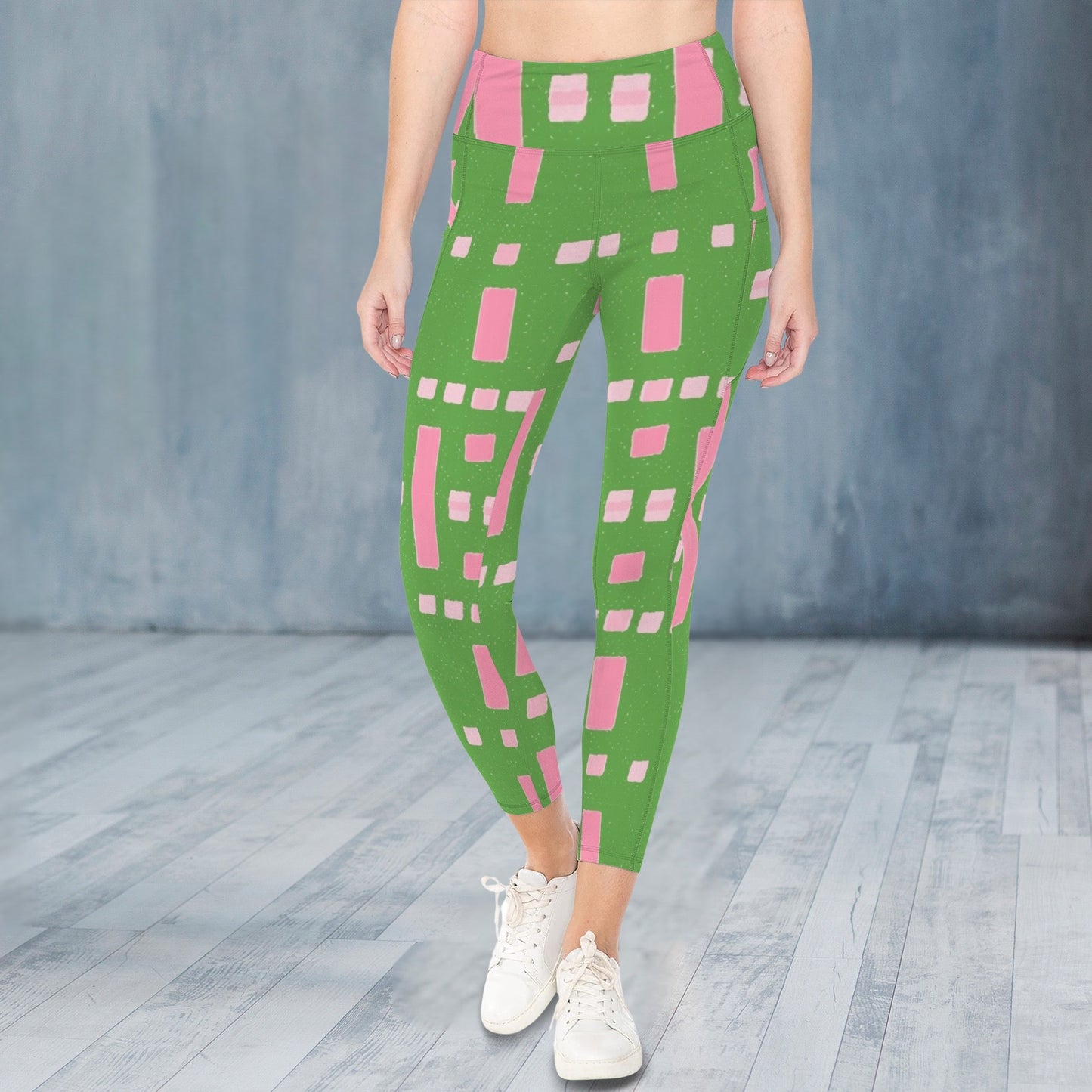 Pink and Green Tok - Leggings