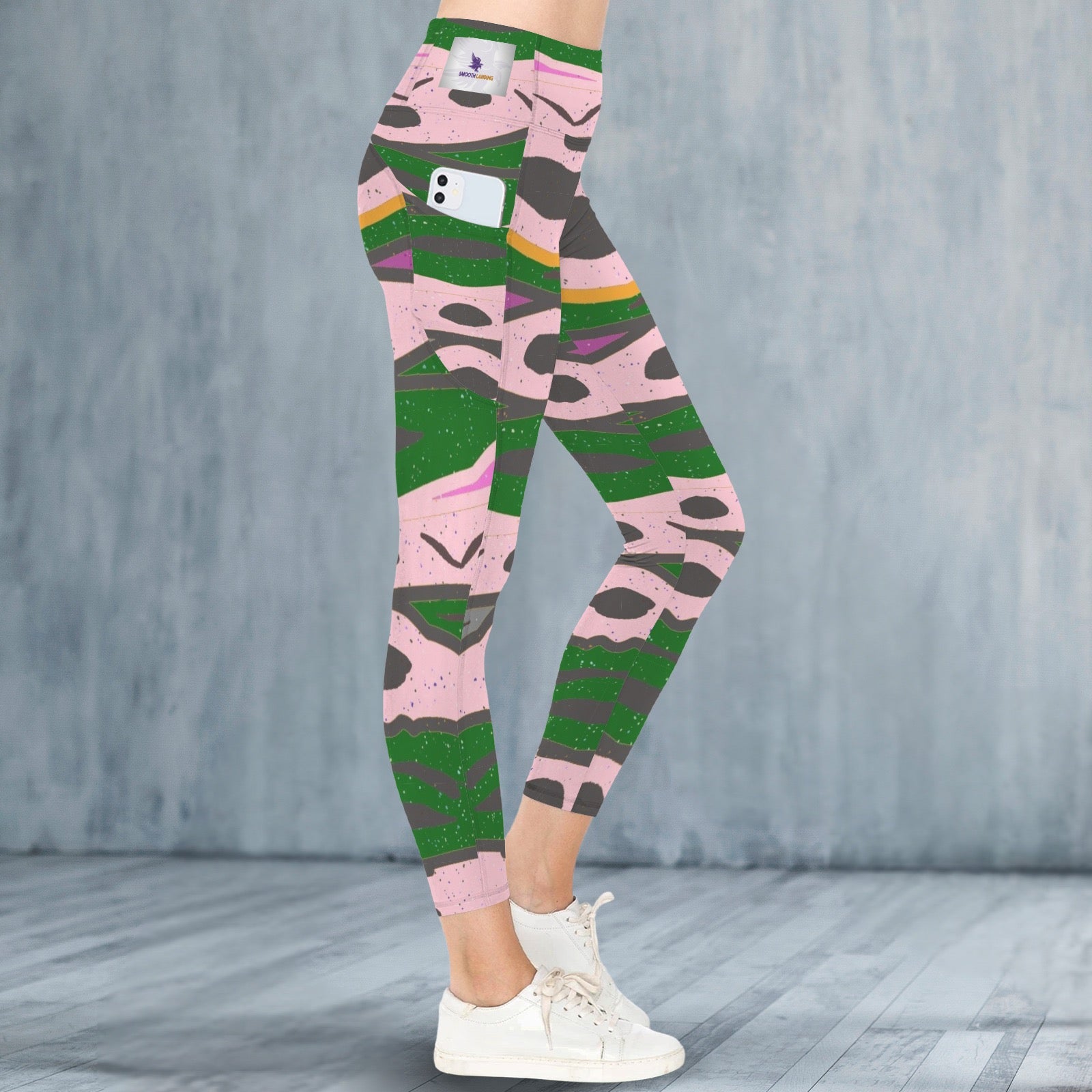Arrows in Pink and Green - Leggings
