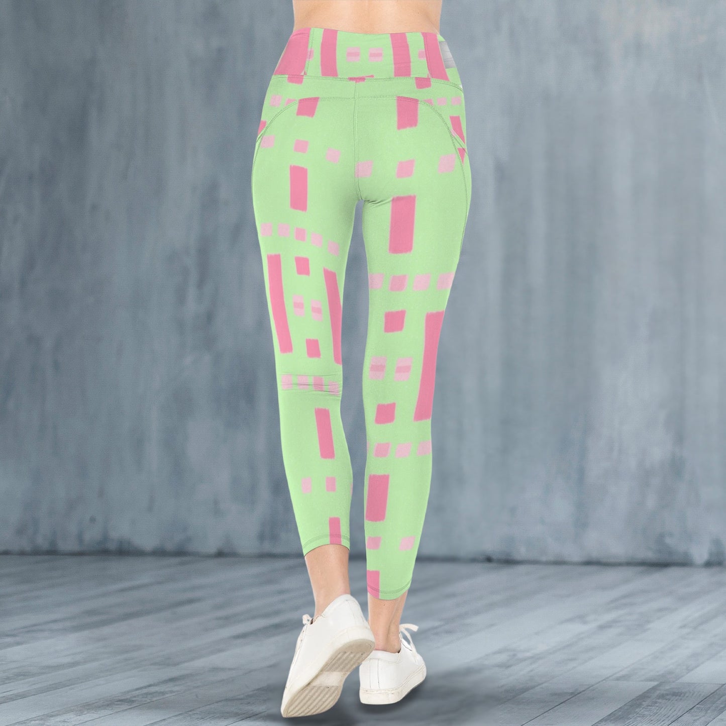 Pink and Green Tok 2 - Leggings