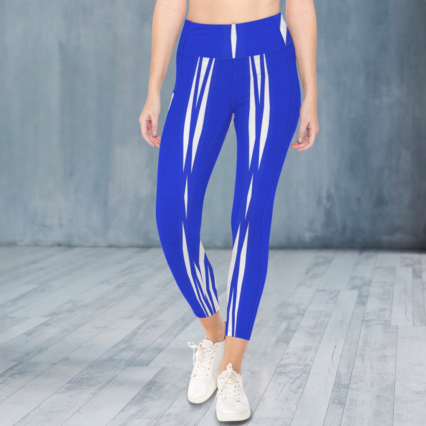Blue and white 2 - Leggings