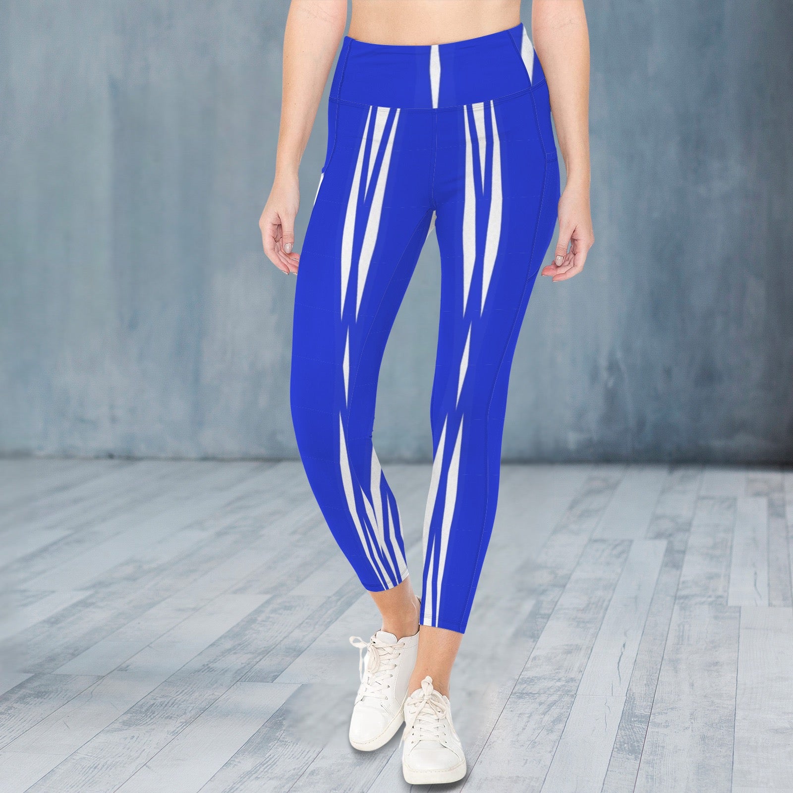 Blue and white 2 - Leggings