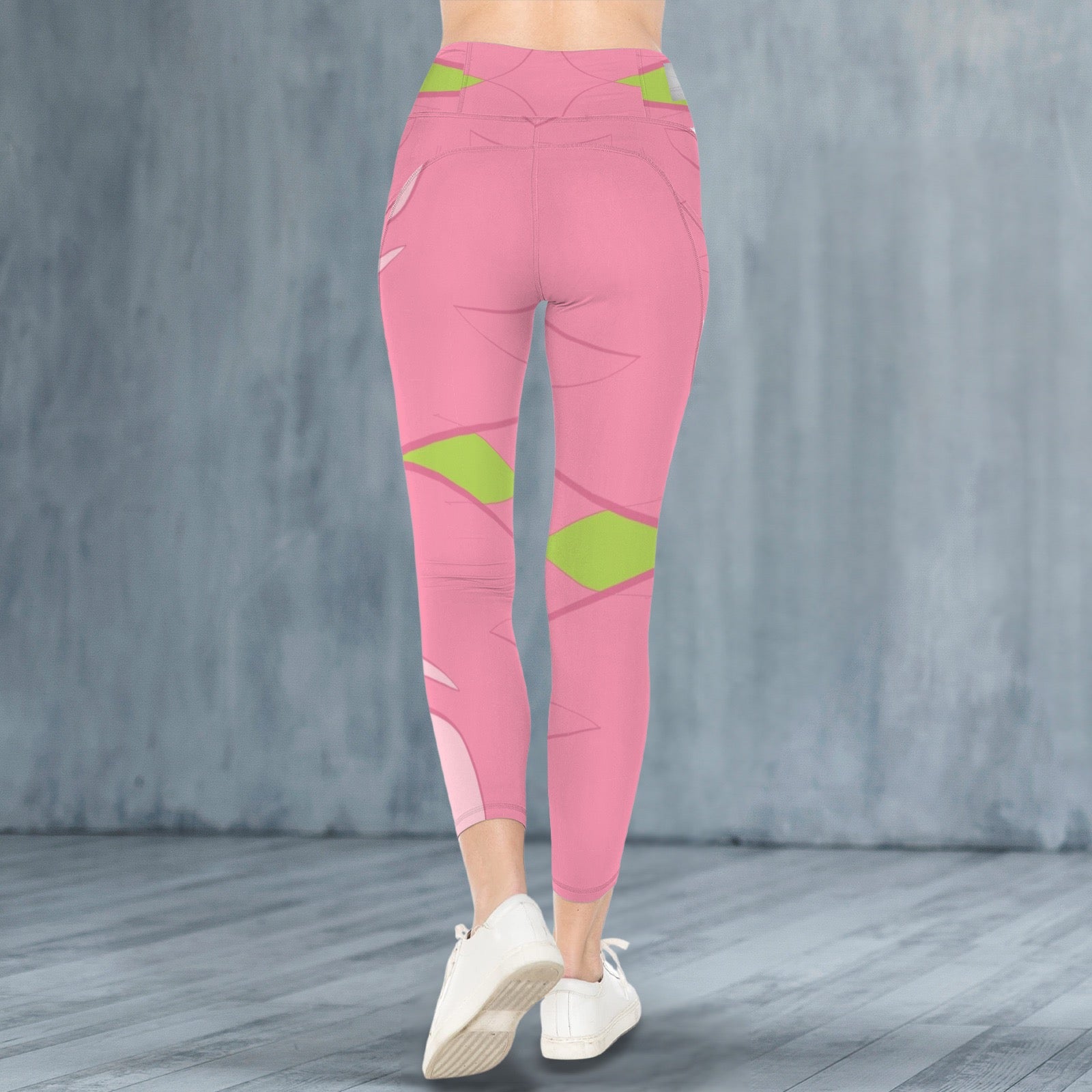 Pink and Green 21 - Leggings