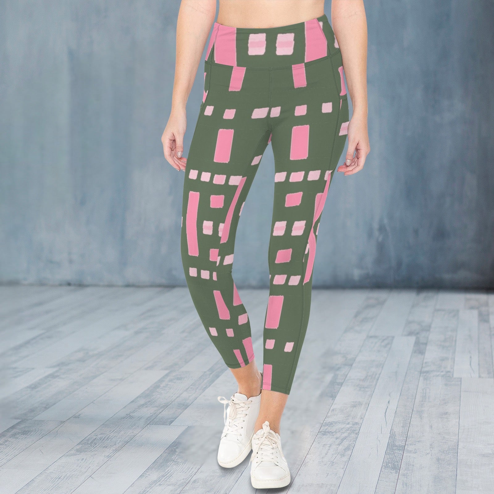 Pink and Green Tok 5 - Leggings