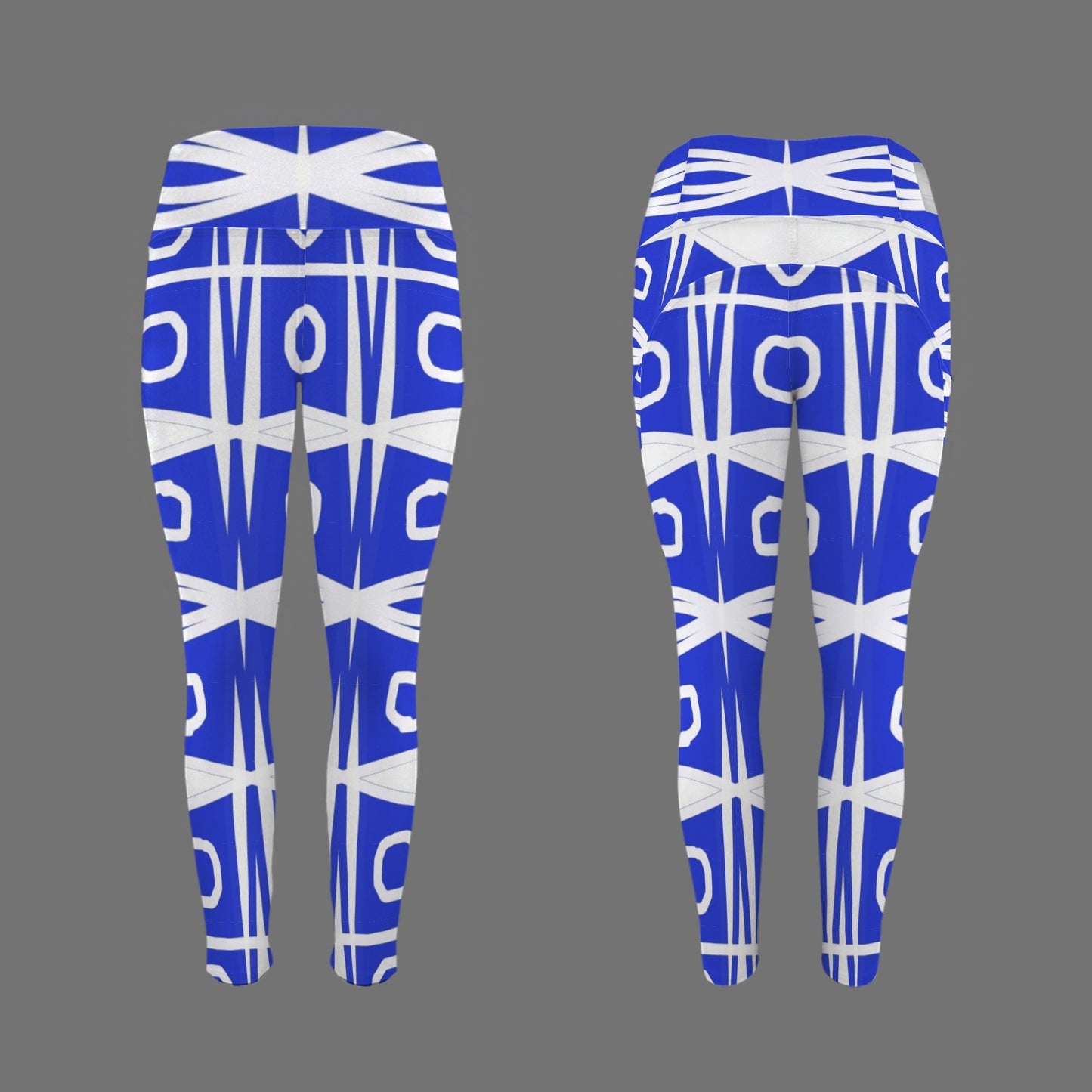 Blue and white 3 - Leggings
