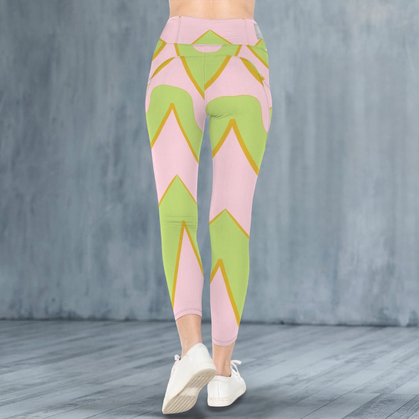 Pink and Green Tent - Leggings