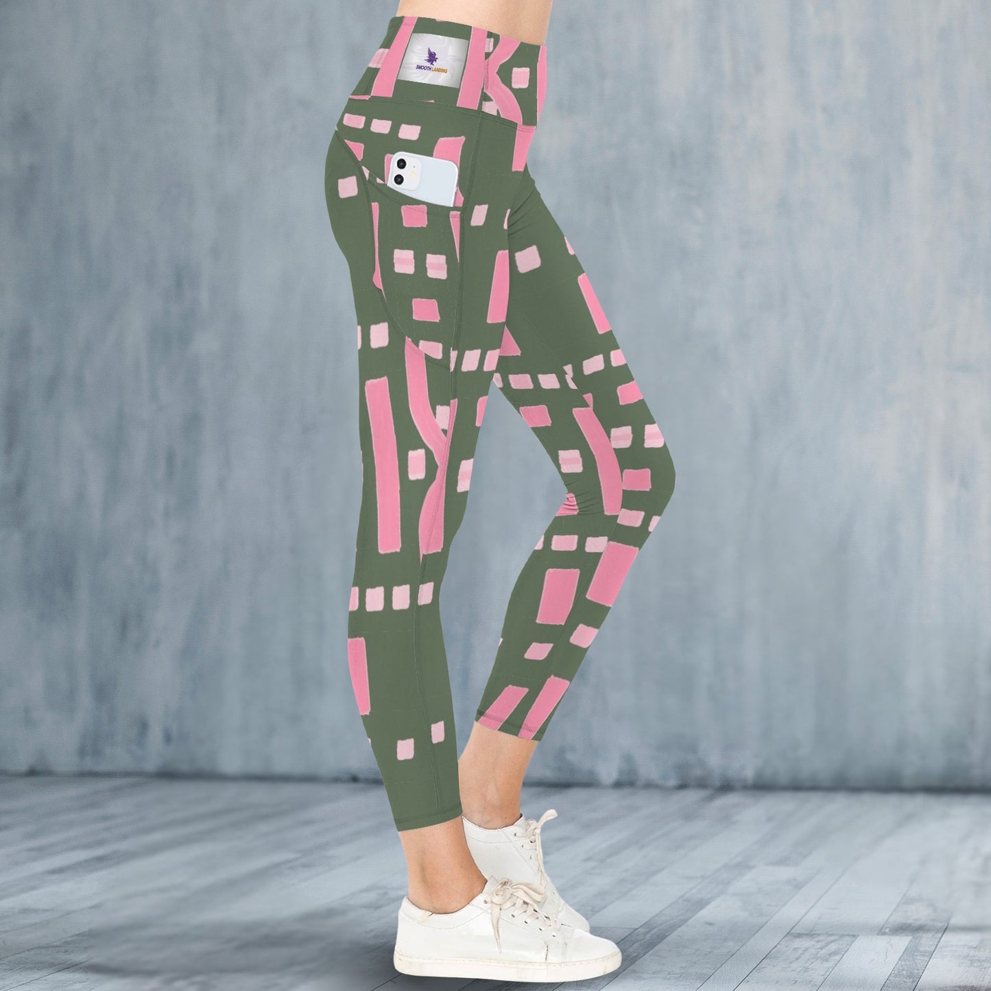 Pink and Green Tok 5 - Leggings