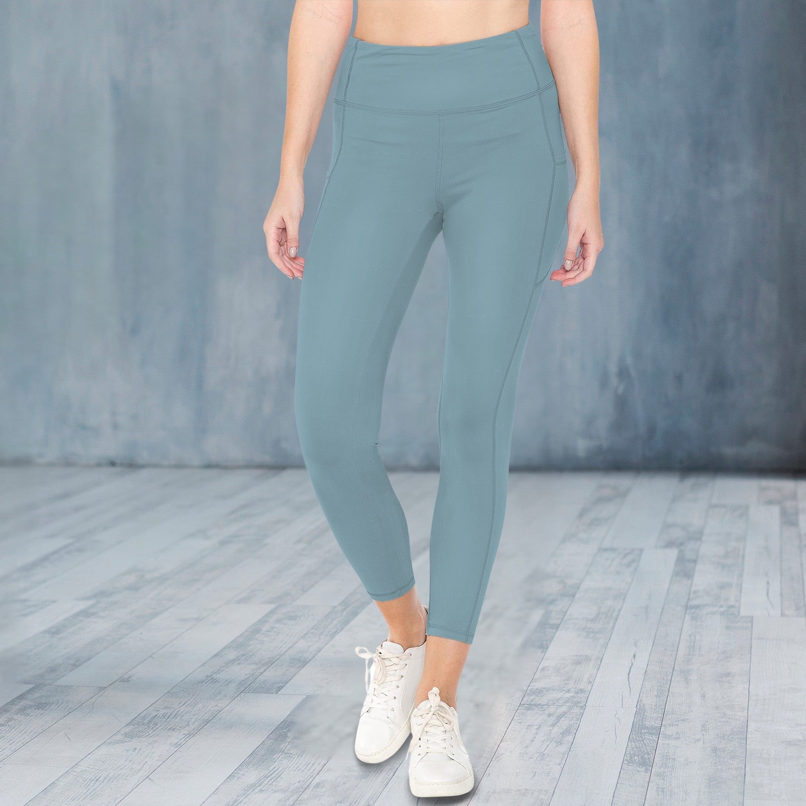 Teal Smooth Landing Logo Leggings