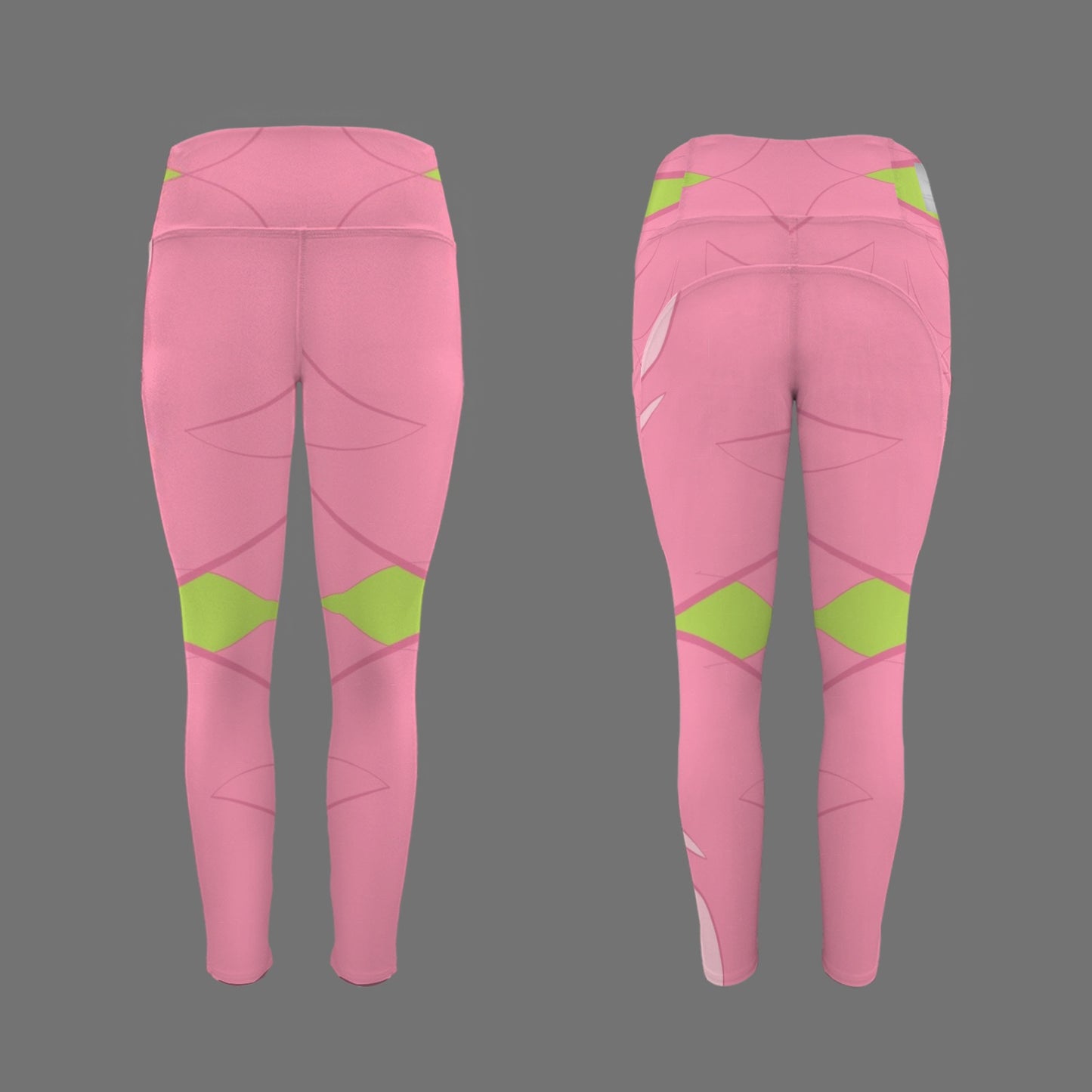 Pink and Green 21 - Leggings