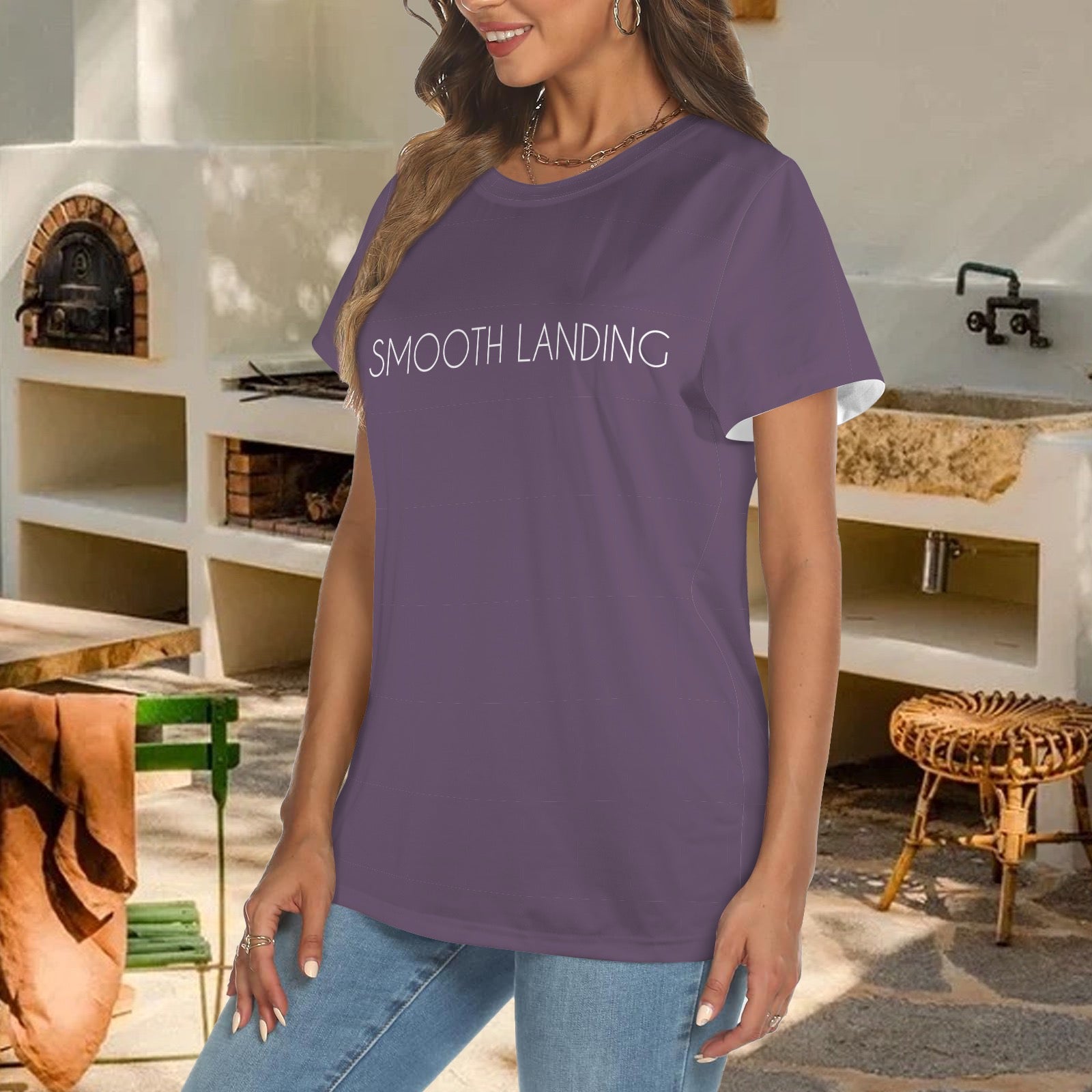 Valmarie Comp Purple Solid Tee Shirt - SL