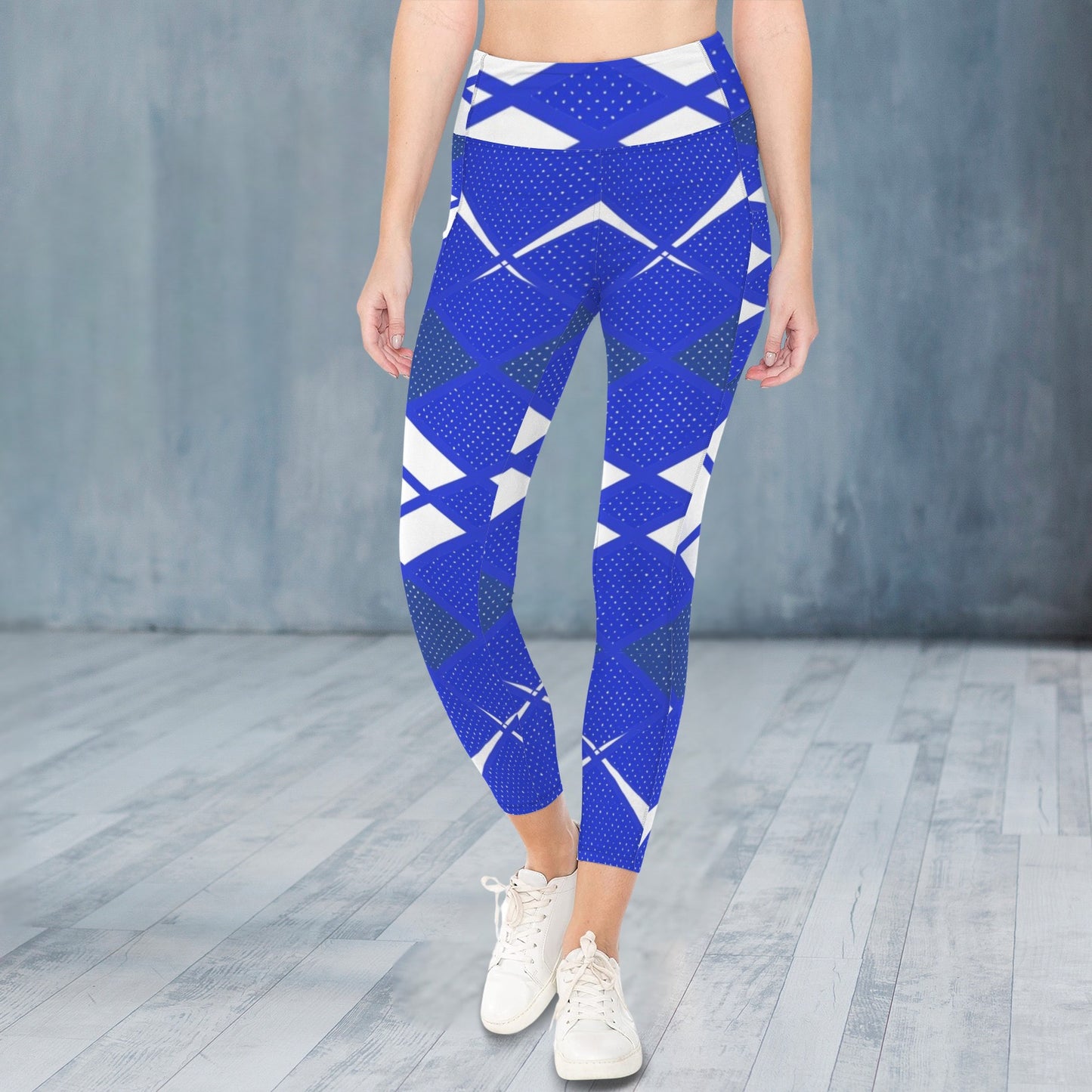 Blue and white Mist - Leggings