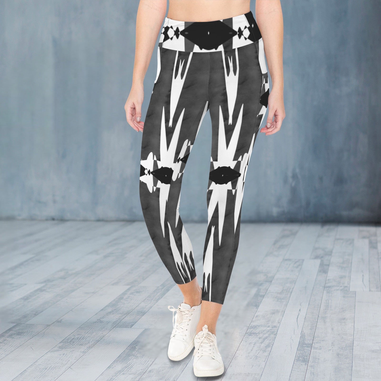 Black and White Strong - Leggings