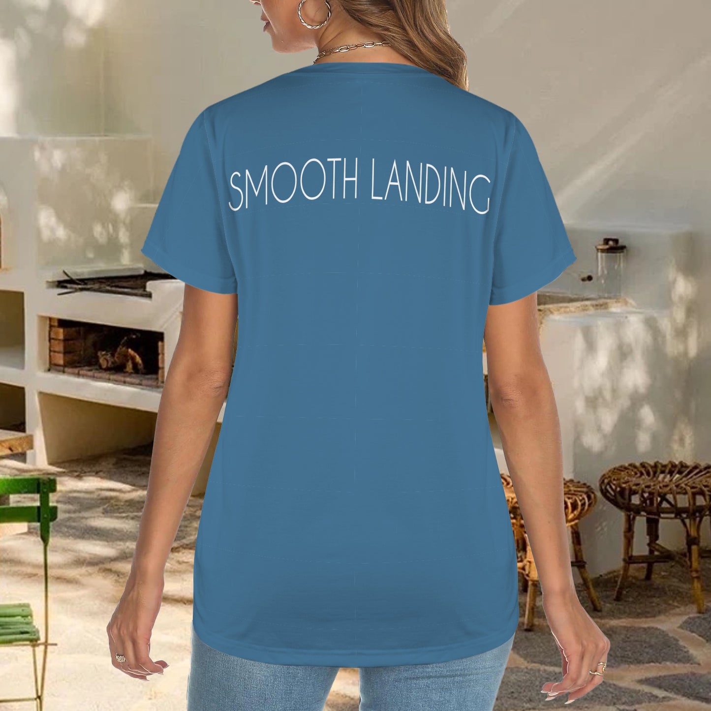 Teal Tee Shirt - Smooth Landing Logo