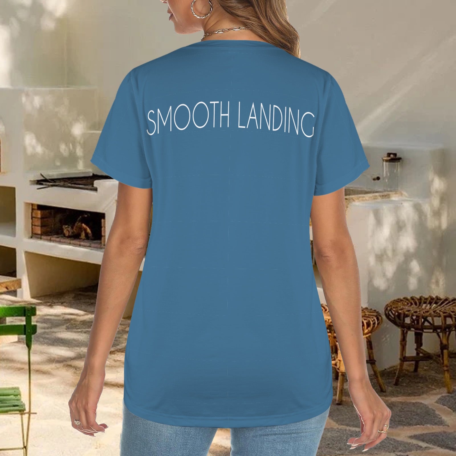 Teal Tee Shirt - Smooth Landing Logo