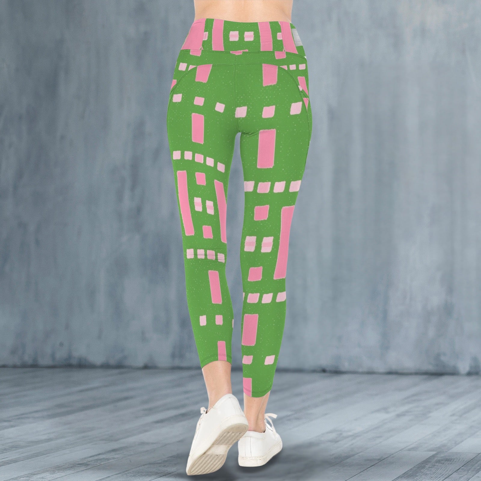 Pink and Green Tok - Leggings