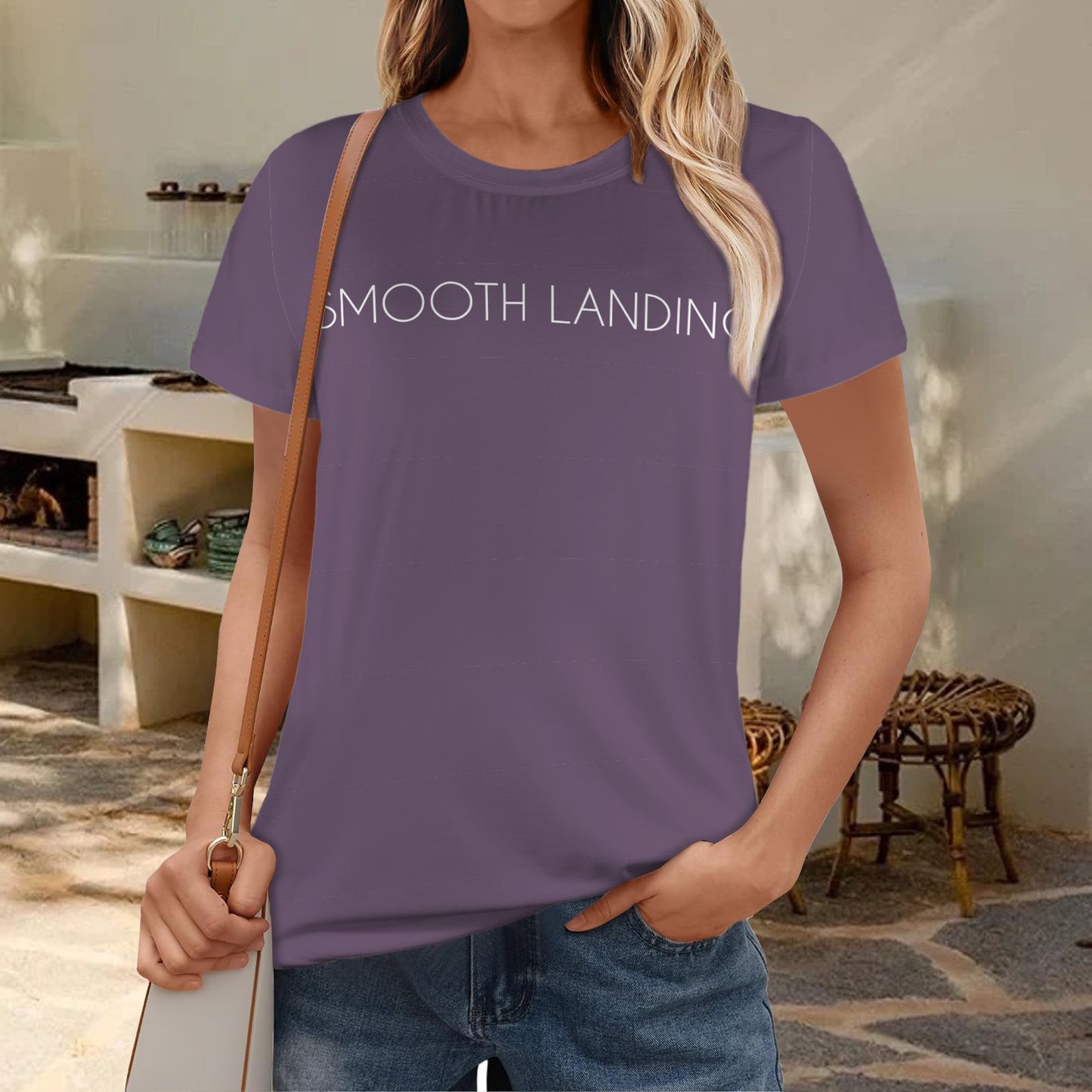 Valmarie Comp Purple Solid Tee Shirt - SL