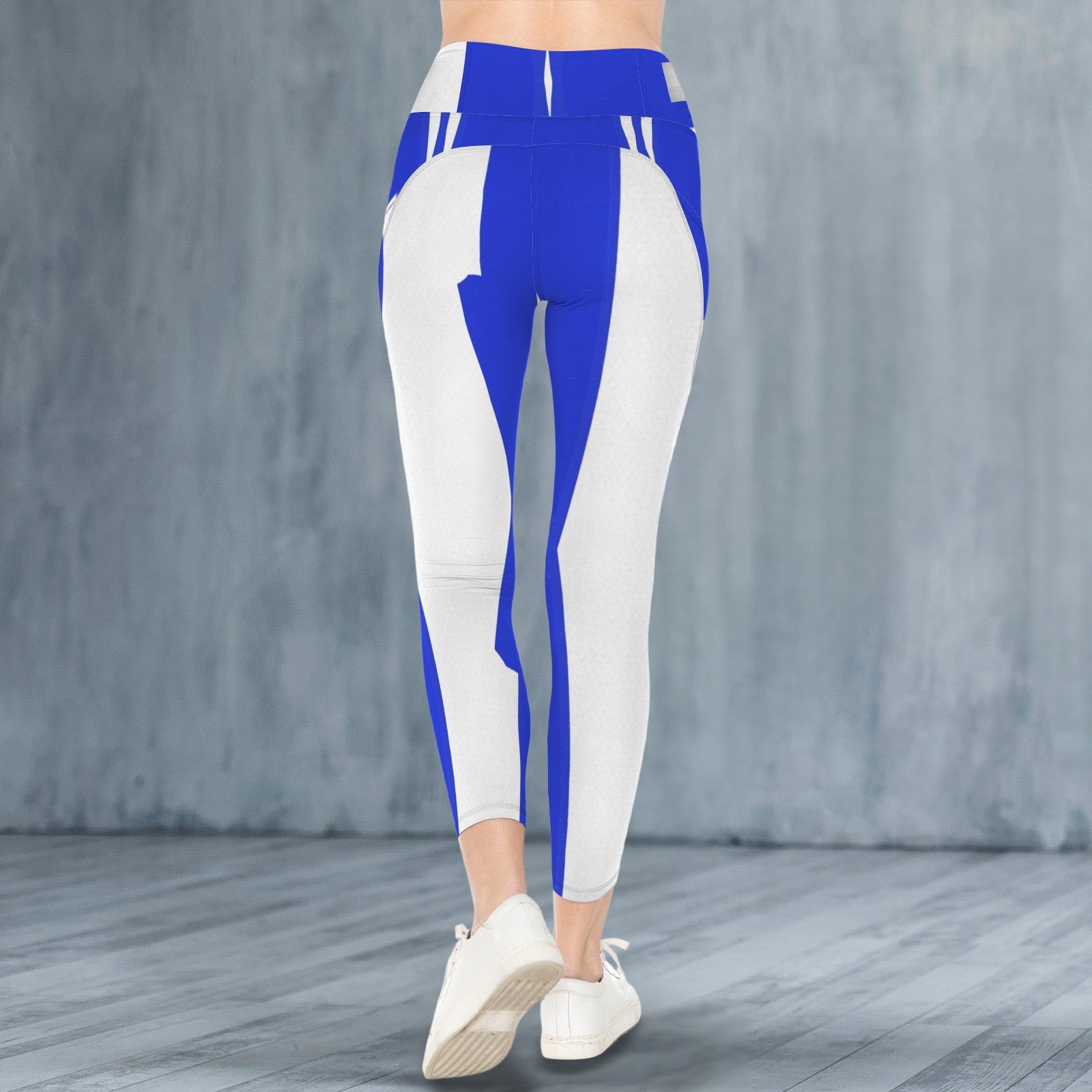 Blue and White Comp 2 - Leggings