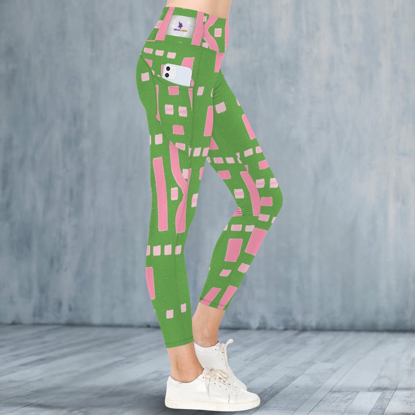 Pink and Green Tok - Leggings